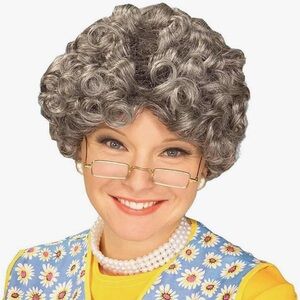 Yo Momma Wig for Adult No Size Gray - costume theatrical 100 days of school